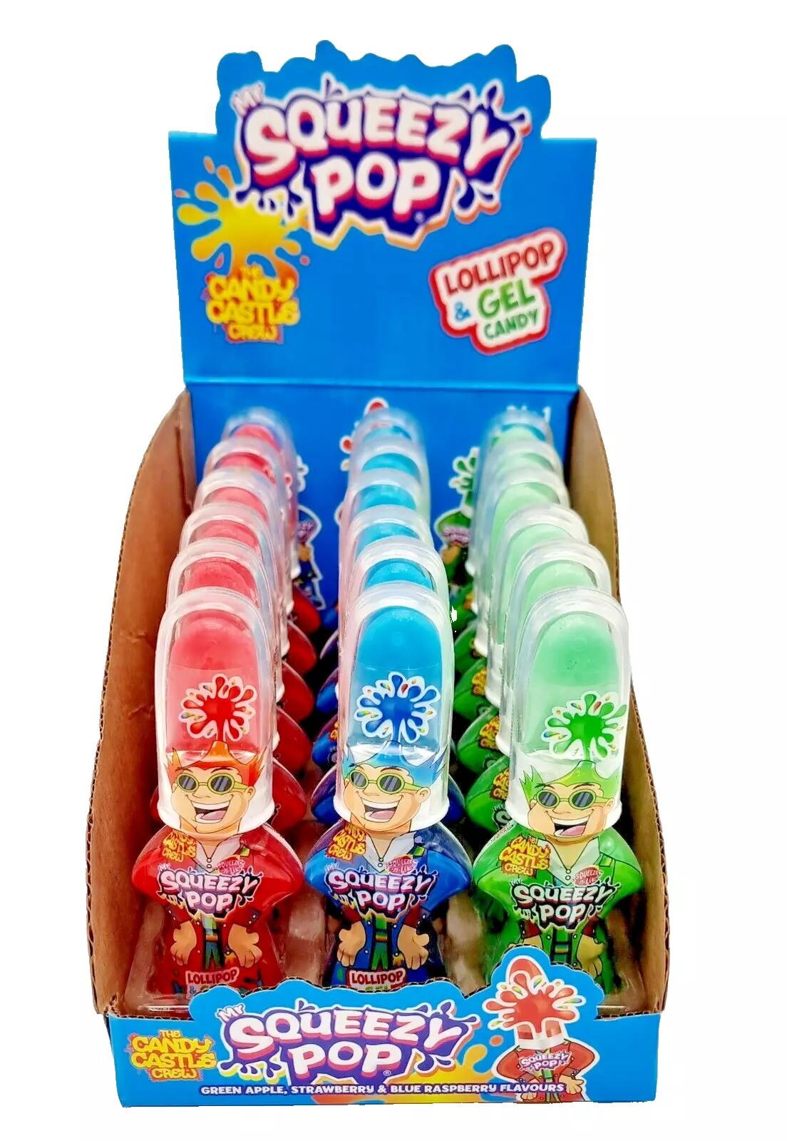 PACK OF 18 HALAL MR SQUEEZY POP LOLLIPOP & GEL CANDY