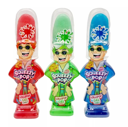 PACK OF 18 HALAL MR SQUEEZY POP LOLLIPOP & GEL CANDY