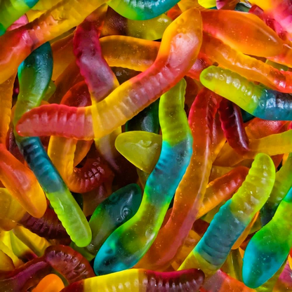 500g Jelly Big Worms Jellies - Halal Jelly - Aladdins Sweets Tubs