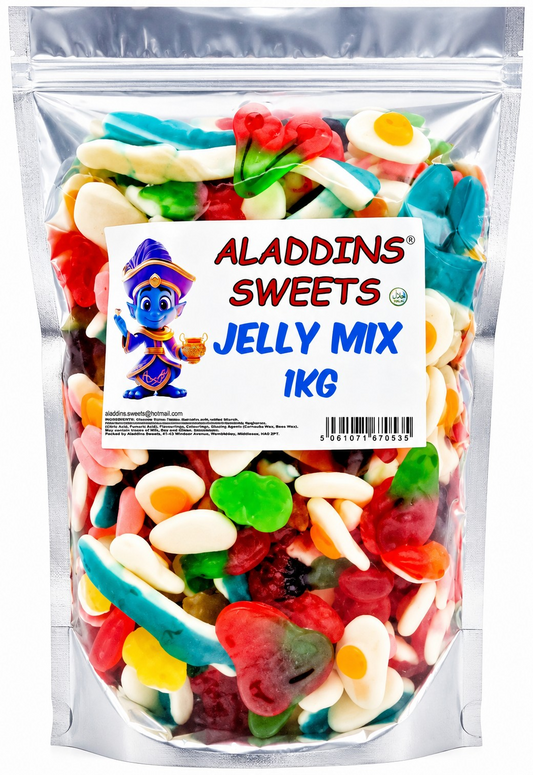 1kg Halal Jelly Pick n Mix Sweets - Aladdins Sweets - Assortment of Jellies Party Mix Candy