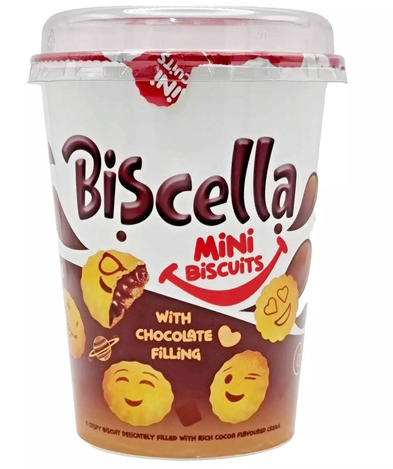 Biscella Mini Chocolate Filled Biscuits, 125g (Pack of 6 or 12)