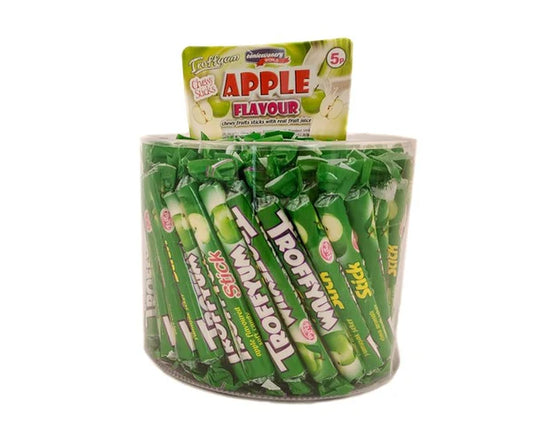 PACK OF 125 HALAL TROFFYUM APPLE FLAVOUR CHEW STICKS