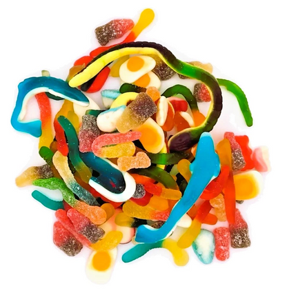 Eid Mubarak Gift Pick N Mix Retro Jelly & Fizz Mix 500g Tubs, Halal Assorted Candy Jelly Sweets