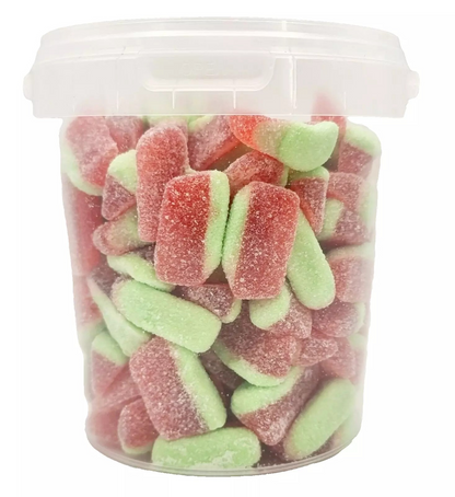 500g Sour Watermelon Slices Jellies, Halal Aladdins Sweets Tub