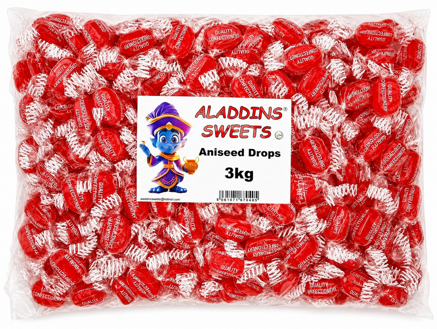 Aniseed Drop Boiled Sweets - Pick N Mix 1kg 3kg 500g Tub Candy - Aladdins Sweets Bulk Buy