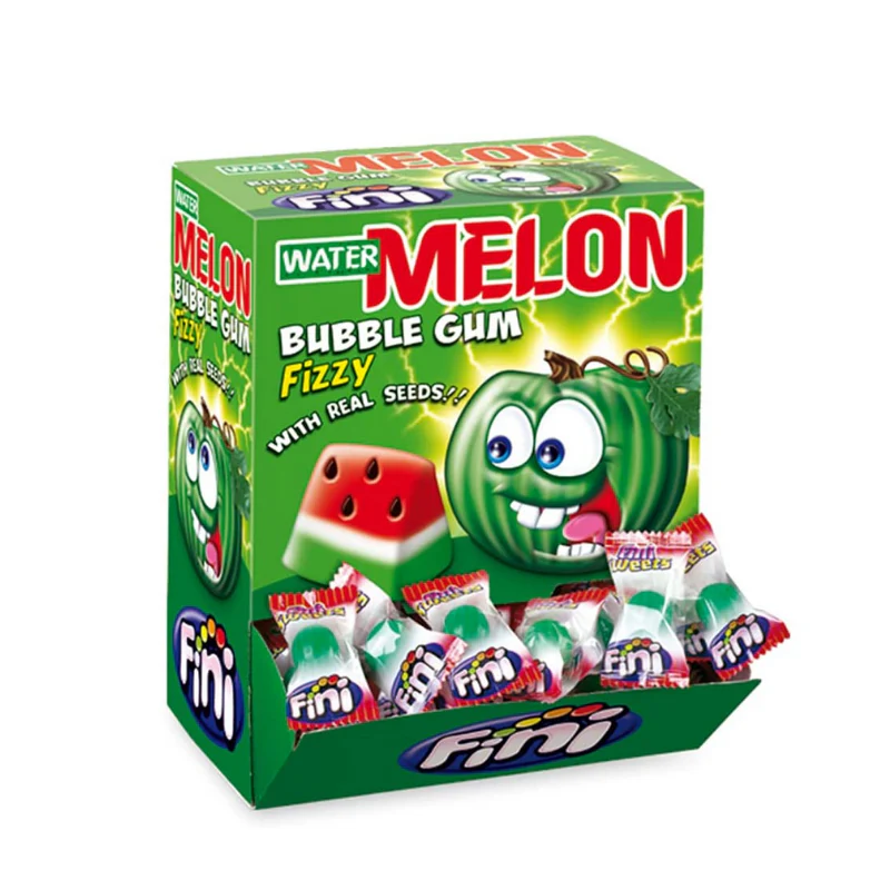 Fini Fizzy Melon Bubble Gum - Watermelon Flavour 200 Pieces