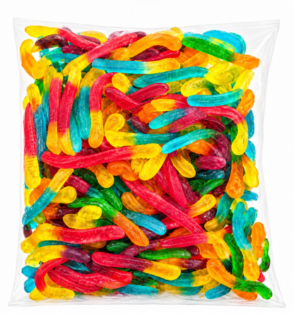 500g Jelly Big Worms Jellies - Halal Jelly - Aladdins Sweets Tubs