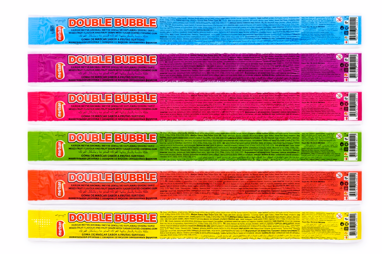 Bubblegum Ball Strips - 48 Pack Retro Gum Balls | Party Bag Fillers