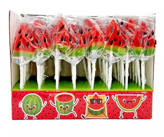 Pack of 48 Watermelon wedge shaped Jelly Lollipops 10gram