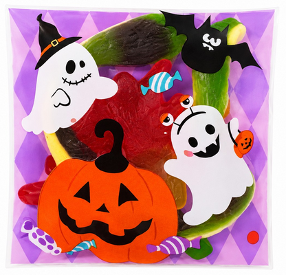 Halloween Pre-Filled Sweets Jelly 50g Bags - Spooky Trick or Treat - Halal Party Bag Gifts