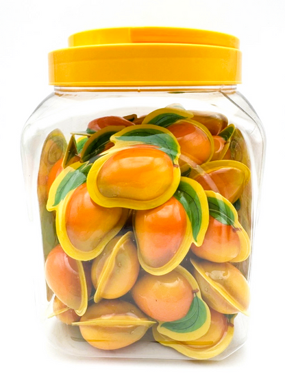 Mango Gummy Juicy Filled Sweets 50 x 18g Jar Halal Kids Party Bags Fillers