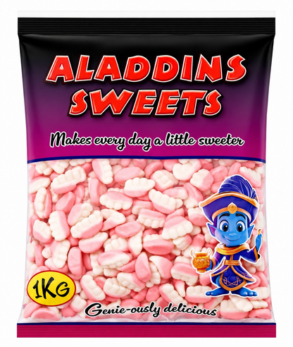 1kg Halal Foam Teeth Jelly Sweets Bulk Bag Pick n Mix Aladdins Sweets Bulk Buy