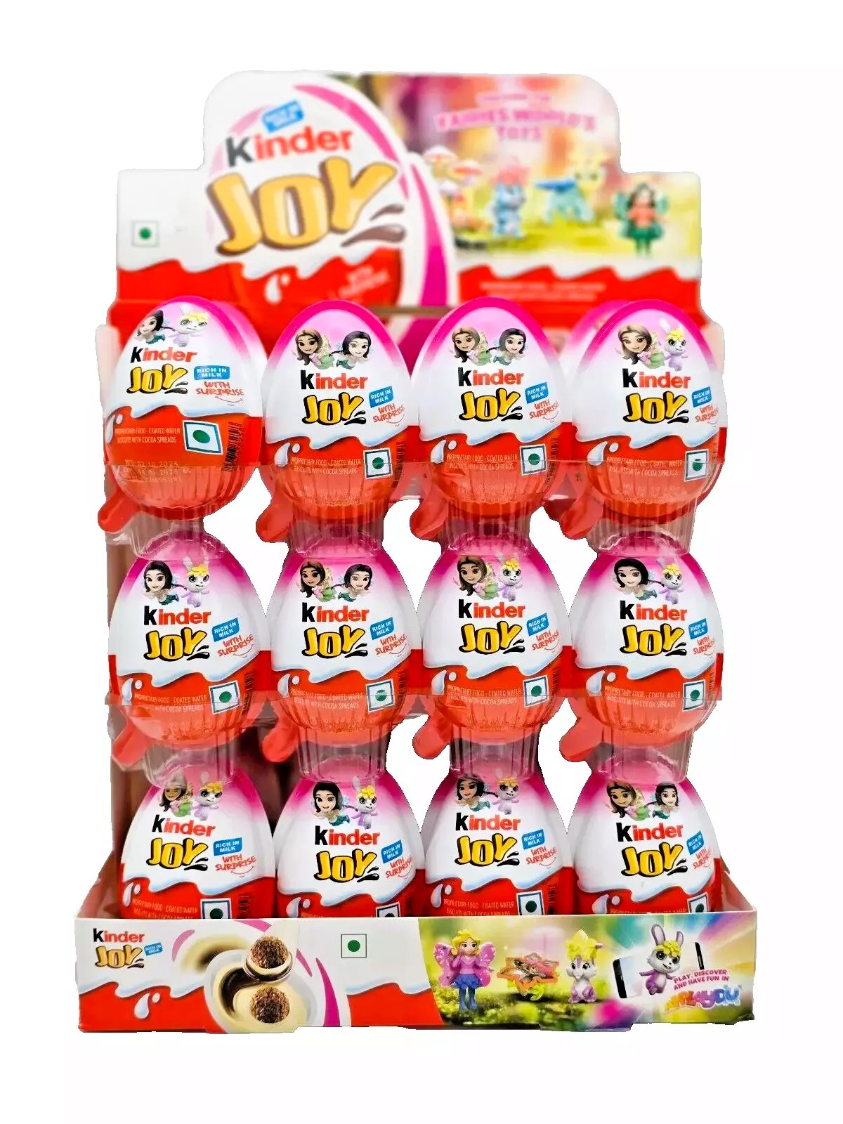 Kinder Joy Fairies World 20g (Expiry 14/06/2025) | Pack of 24 I Chocolate Surprise Egg Easter